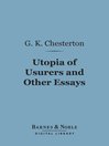 Utopia of Usurers and Other Essays (eBook)